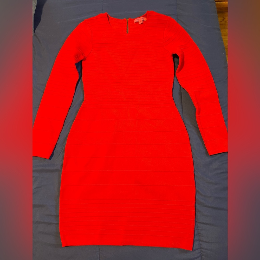 Bright Red Betsey Johnson Fitted Dress
